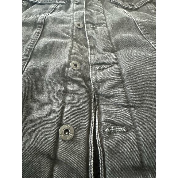 Zara Black denim jacket sherpa lined size small - Picture 13 of 14